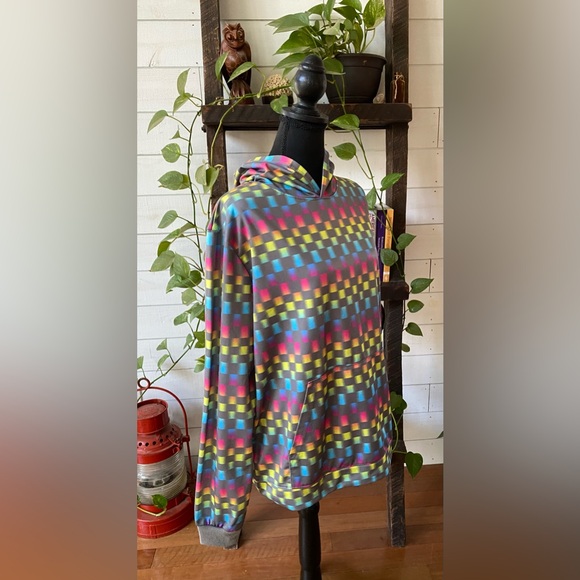 Fatally Pink: Colorful Pixelated Sweatshirt Hoodie - Picture 11 of 17